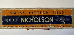 Nicholson Swiss pattern files - 5 1/2” - round Handle - 9 Assorted Files - T2 - Picture 1 of 5