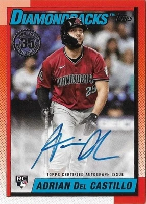 ADRIAN DEL CASTILLO 2025 Topps Update RC AUTO 1990 Topps #90B2-ADC Diamondbacks - Image 1 of 2
