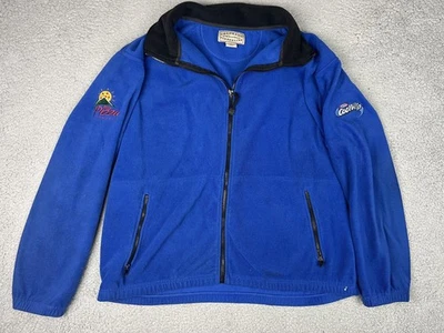 Kraft Cool Whip Pizza Company Jacket Mens XL Blue Fleece Full Zip Advertising - Image 1 of 4