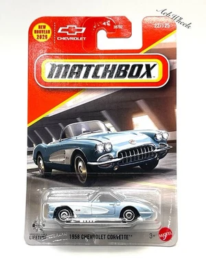 2026 MATCHBOX 1958 Chevrolet Corvette 22/125 синий металлик - Изображение 1 из 2