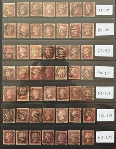 GB QV SG43/SG44 1d PLACAS ROJAS 71-224 COMPLETAS EXCEPTO PL77 Y PL225 USADAS - Imagen 1 de 4
