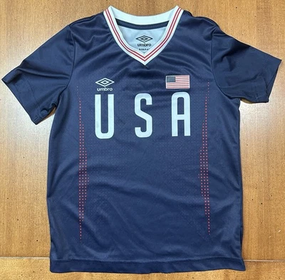 UMBRO Team USA Soccer Jersey Shirt Kids Youth Size Small 6/7 Boys Girls Blue - Image 1 of 4