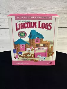 Lincoln Logs Little Prairie Farmhouse Wooden w/ Figure & Horses. Read Descriptio - Picture 1 of 9