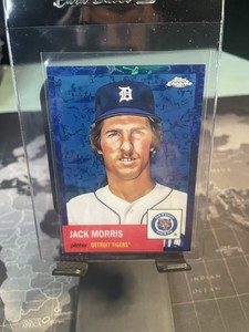 2022 Topps Chrome Platinum Blue Toile Jack Morris No 225 /199