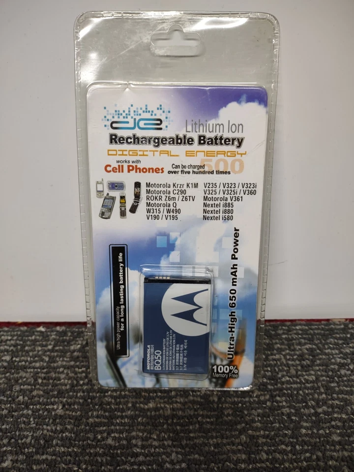 Digital Energy 230-0090,650 mAh 3.7伏锂离子电池适用于摩托罗拉 — 第 1/2 张图片