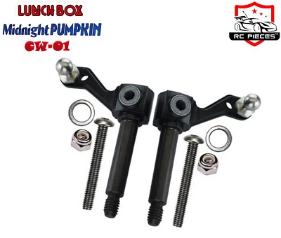 TAMIYA RC CW-01 LUNCH BOX MID NIGHT PUMPKIN CNC ALLOY FRONT KNUCKLE ARMS UPGRADE - Image 1 of 2