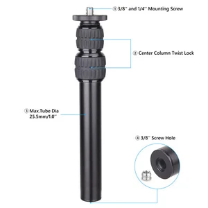 Camera Tripod Center Column Extension Extender Telescopic 3 Section Pole Rod - Picture 1 of 7