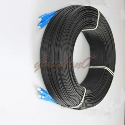 300M Outdoor SC SM Duplex FTTH Drop Patch Cord SC G657 Fiber Optic Cable Jumper - Image 1 of 4