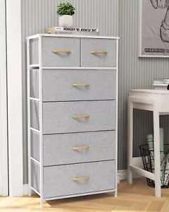 Dresser Storage Tower With Drawers Fabric Tall Dresser Drawer For Bedroom Office - Picture 1 of 6