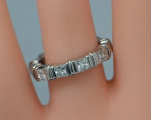 Cartier Platinum Diamond Anniversary Band with 11 Superb Diamonds - Picture 1 of 11