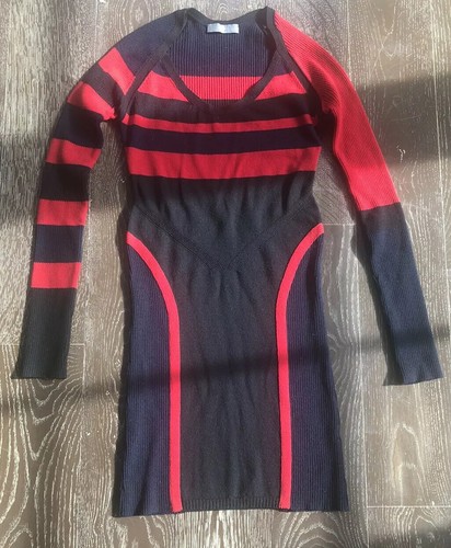 ALEXANDER MCQUEEN MAGLIONE ALEXANDER MCCHEEN LANA MANICHE LUNGHE LAVORATO A MAGLIA CORPO CON ABITO taglia S