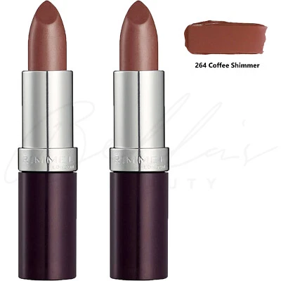 RIMMEL Lasting Finish Lipstick Smooth Creamy 4g - 264 Coffee Shimmer *PACK OF 2* - Image 1 of 4