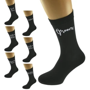 Black Wedding Design Socks UK Mens 5-12 in Various Roles X6N882 - Picture 1 of 1