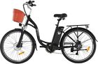 DYU C6 (2023) 26 Zoll EBike Elektrofahrrad, City Pendeln Bike - Schwarz