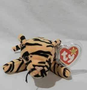 Very Rare Retired TY Beanie Baby Stripes 1995 PVC Pellets Canadian Tush - Picture 1 of 6