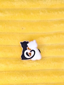 cat black and white Croc Shoe Charm – Fan Gift -Inspired Accessory - Picture 1 of 2