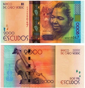 2025 Cape Verde 2000 Escudos Banknote P74 b UNC New Security - Cesaria Évora - Picture 1 of 2