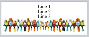 Personalized address labels Colorful Birds Parrots (bx 517) - Picture 1 of 3