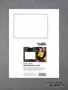 pretex 30.120 Startnummern 200 x 140 mm weiß 4fach Lochung 500 Blatt 120g/m² - Bild 1 von 3