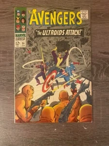 THE AVENGERS #36 JAN 1967 MARVEL COMICS CAPTIAN AMERICA HAWKEYE STAN LEE ad - Picture 1 of 15
