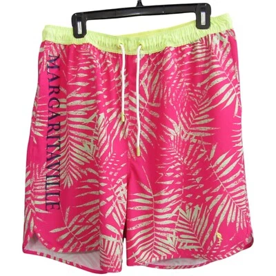Bañador Margaritaville Rosa Hoja Verde Talla XXL Board Shorts Jimmy Buffett Foto 1 de 4