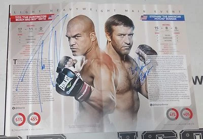 Tito Ortiz Stephan Bonnar Joe Schilling +12 Firmado Bellator MMA 131 Programa UFC Foto 1 de 4