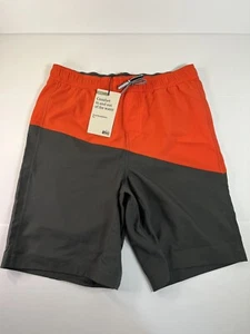 NWT $35 REI Boys Size XL Zonai Board shorts Red/orange & Black Upf50 Stretch NEW - Picture 1 of 12