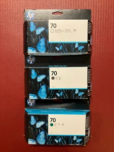 HP DesignJet 70 błyszczące, szare, zielone wkłady atramentowe 130ml Z3100,Z3200 exp. 2020-22 - Zdjęcie 1 z 6