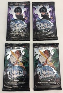 (4)x YuYu Hakusho Ghost Files 1st Edition Card Game Score CCG Booster Pack Lot