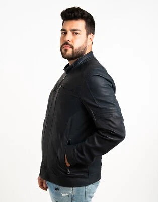 GIACCA GIUBBINO GIUBBOTTO IN DI PELLE UOMO ARTIGIANALE ITALIANA DA 46 a 60 Foto 1 de 4