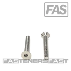 (50) M4 x 0.7 x 30 Stainless Steel Flat Head Socket Cap Screws DIN7991 M4-0.7 A2 - Picture 1 of 4