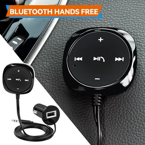Car Audio Kit with 3.5mm Dongle USB Charger Bluetooth Receiver BT to Aux Adapter - Picture 1 of 9