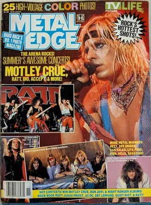 Metal Edge Magazine November 1985 Motley Crue, Ratt, Iron Maiden, Bon Jovi, KISS - Image 1 of 4