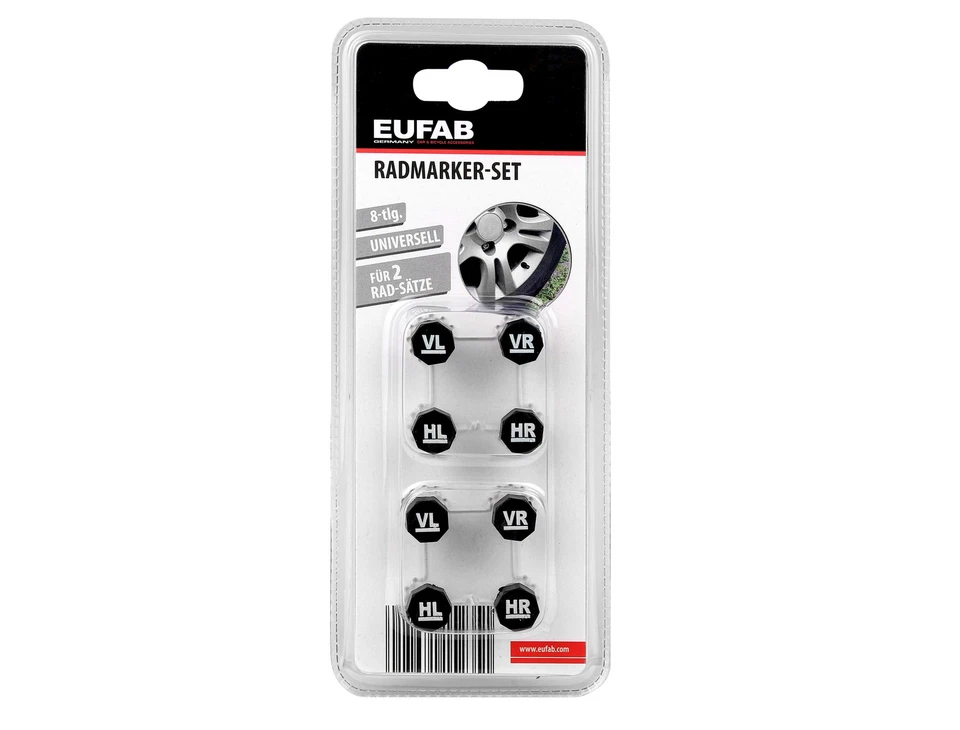 Eufab Ventilkappen zur Reifenmarkierung, 8 Stück - Bild 1 von 1