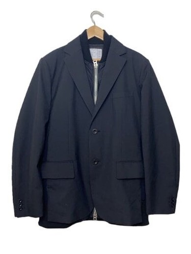 sacai Tuta ��~ Giacca Giacca 2 Poliestere BLK 24 03266M 