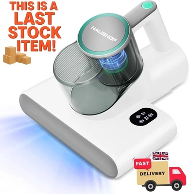HAUSHOF Handheld Hoover UV Light, 60°C Heat 16kPa Suction HEPA Dust Mite Remover - Image 1 of 4