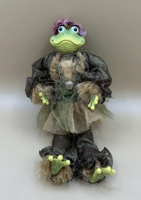 Muñeca Rana 10" Bufón Bosque Hada Estilo Ropa Estante Cuidador Renacimiento Foto 1 de 4