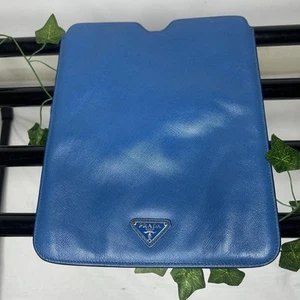 Prada Blue Saffiano Leather iPad Case - Picture 1 of 8