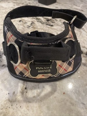 NEW RARE  Harness Pug Life Red Plaid Adjustable Handle Padded X-Small No Pull - Image 1 of 4