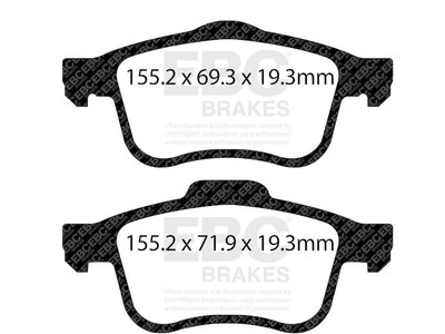 Juego de pastillas de freno delanteras para Fiat 500L 2014-2020 EBC 21647PGYD 2015 2016 2017 2018 Foto 1 de 4