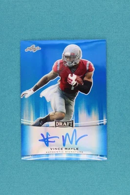 Vince Mayle | 2015 Leaf Metal #BA-VM1 Prismatic Blue #/50 Auto | NM+ - Image 1 of 2