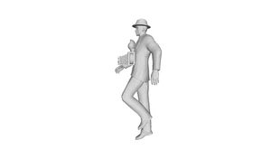 Printle A Homme 2576T-Old-timey Photographer Camera Figure for Diorama Train Set - Picture 1 of 11