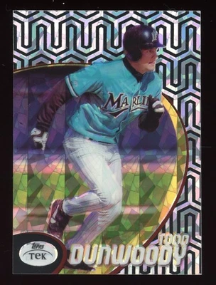 1998 Topps Tek Todd Dunwoody Diffractor Card 36 Pattern 43 Marlins - Image 1 of 2