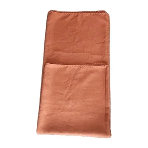 Burnt Orange Tablecloth 69"X 51" Rectangle Woven Fabric Fall Autumn - Picture 1 of 2