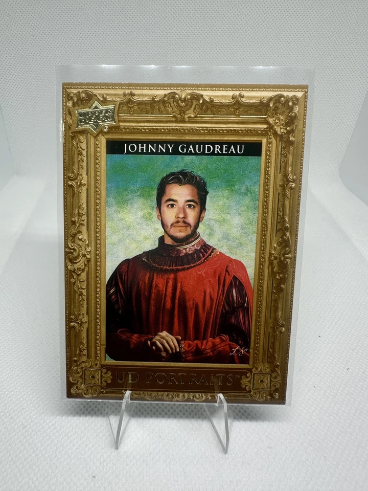 Johnny Gaudreau 2023-24 Upper Deck UD Portraits #P-3 Hockey Card - Image 1 of 4