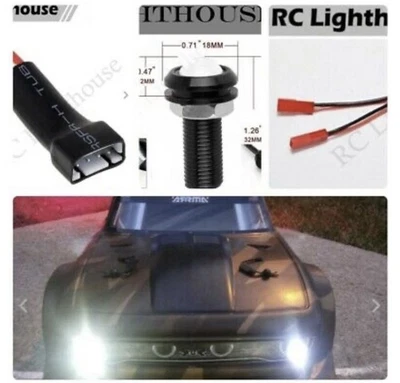LED Front Light Spotlight Headlamp For Traxxas Slash REVO E-REVO X-MAXX RC 2HDW - Image 1 of 4