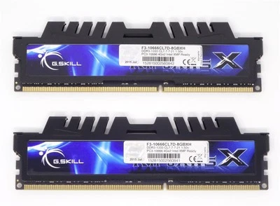 G.Skill RipJawsX 8 GB (2x4GB) F3-10666CL7D-8GBXH DDR3-1333 PC3-10667U (#1948) - Bild 1 von 2