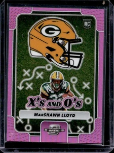 2024 Contenders Optic MarShawn Lloyd X's and O's RC Pink Prizm #/75 Packers - Picture 1 of 2