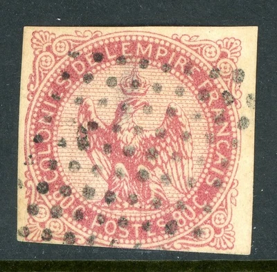 France 1865 Colonies General Issues 80¢ Carmine Rose Scott #6 VFU M499 - Image 1 of 4