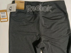 Reebok graue Leggings gerade anthrazit Farbe Gr. M Poly/Elasthan Fitnessstudio Outdoor neu mit Etikett - Bild 1 von 4